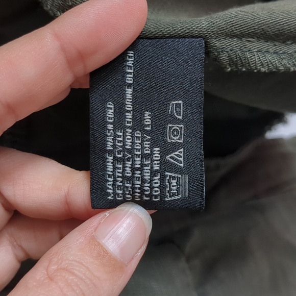 Anthro Altar'd State Peplum Military Style Jacket Army Green Distressed Size M - Picture 12 of 13